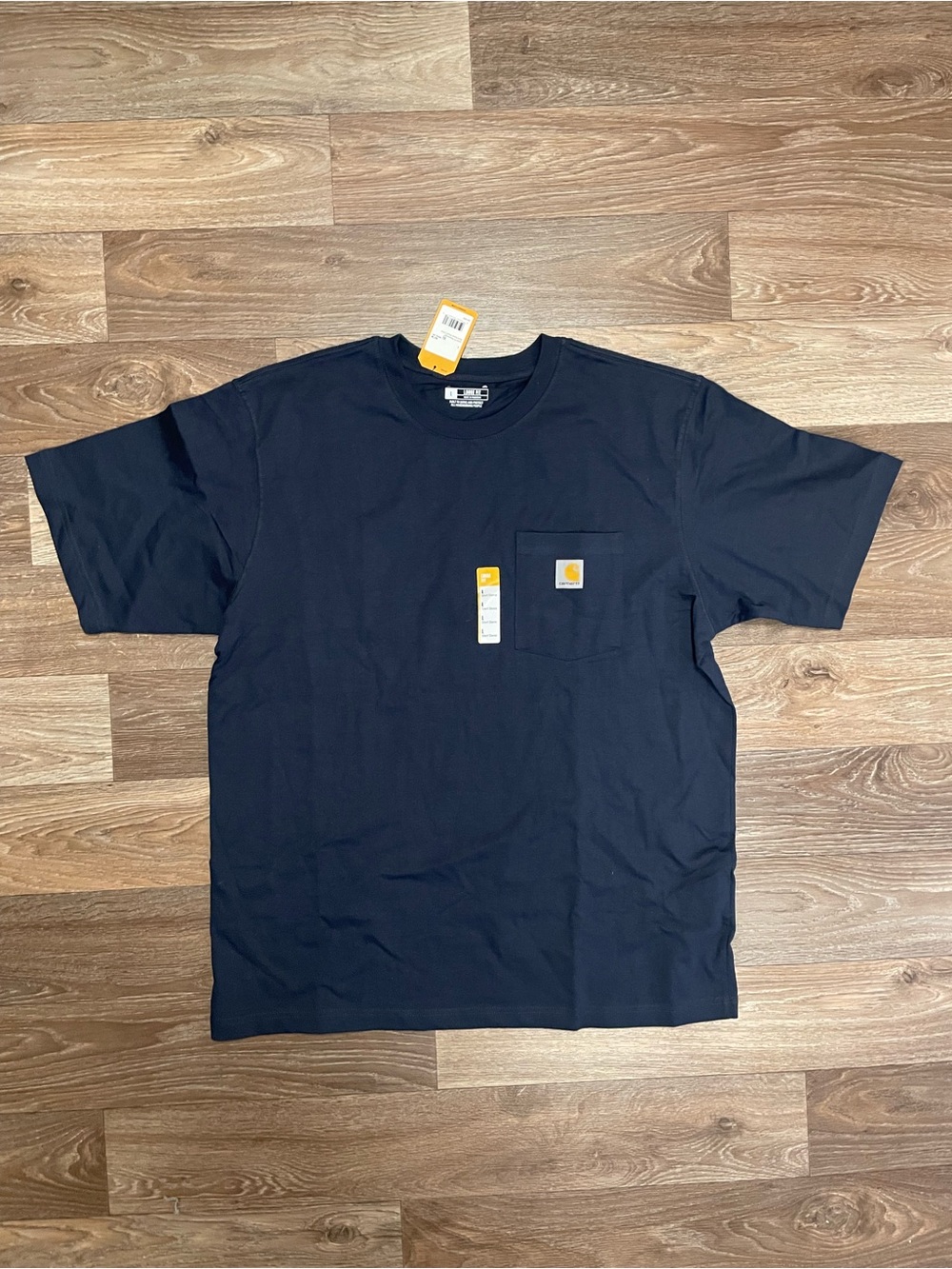 NWT Carhartt Navy Blue Pocket Tee Large Loose Fit